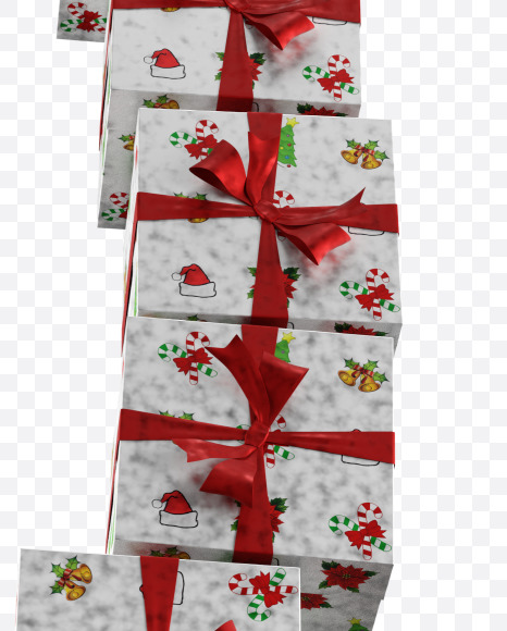 Letter D from Christmas boxes alphabet on Yellow Images Creative Fonts - S45094