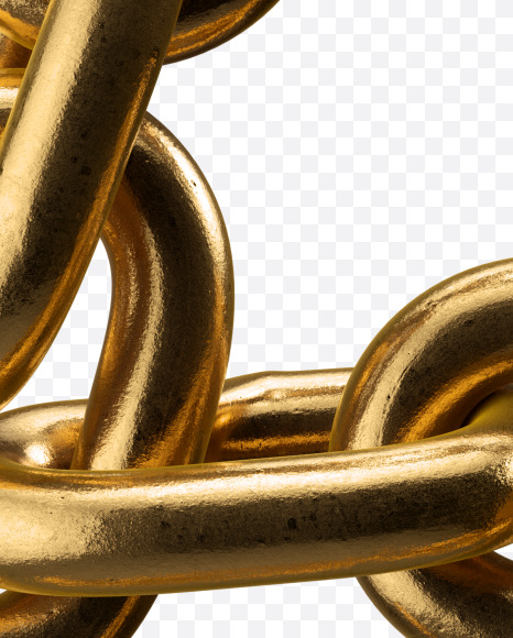 5 from Golden Chain Alphabet on Yellow Images Creative Fonts - S45235