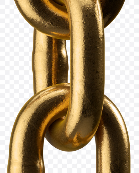 Letter t from Golden Chain Alphabet on Yellow Images Creative Fonts - S45224