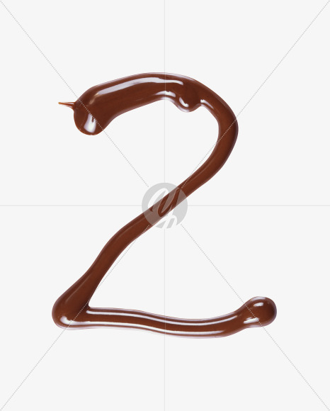 2 from Chocolaterie alphabet on Yellow Images Creative Fonts - S45600