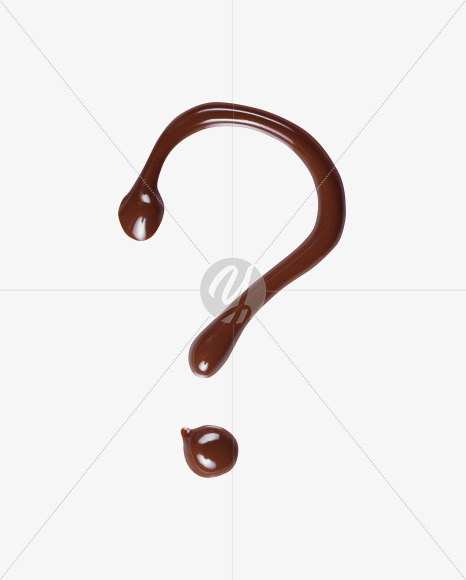 ? from Chocolaterie alphabet on Yellow Images Creative Fonts - S45610