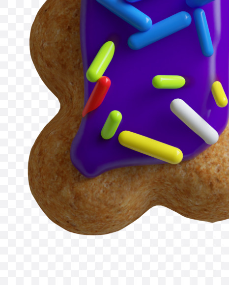 Letter N from ABC Cookie on Yellow Images Creative Fonts - S45758