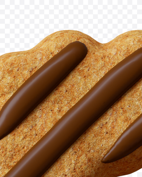 5 from Cookie with chocolate alphabet on Yellow Images Creative Fonts - S45821