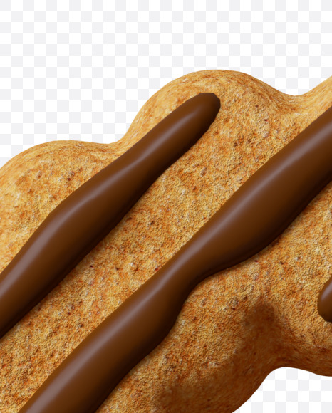 8 from Cookie with chocolate alphabet on Yellow Images Creative Fonts - S45824