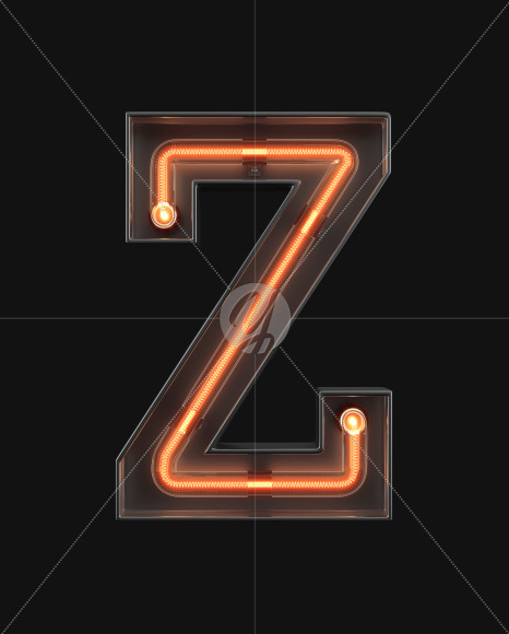 Neon Alphabet Z