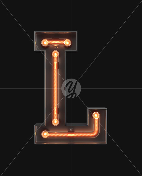 Neon Alphabet L from Neon Alphabet on Yellow Images Creative Fonts - S45849