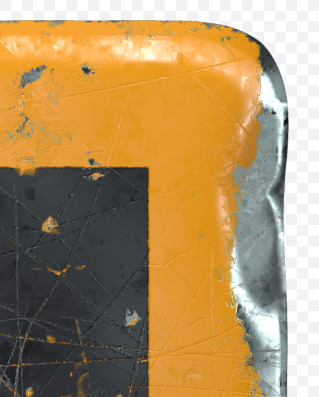 Letter T from Black square Sign alphabet on Yellow Images Creative Fonts - S45894