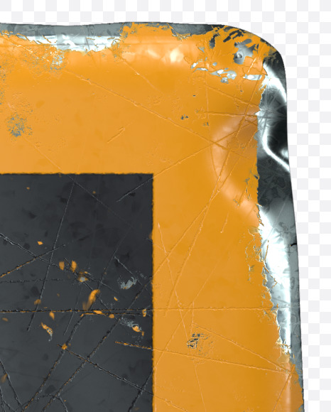 Letter E from Black square Sign alphabet on Yellow Images Creative Fonts - S45879