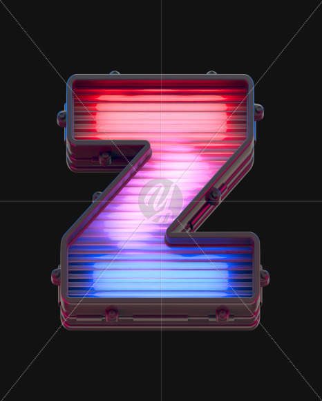 Letter Z from Board light alphabet on Yellow Images Creative Fonts - S46126