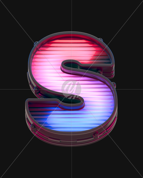 Letter S from Board light alphabet on Yellow Images Creative Fonts - S46119