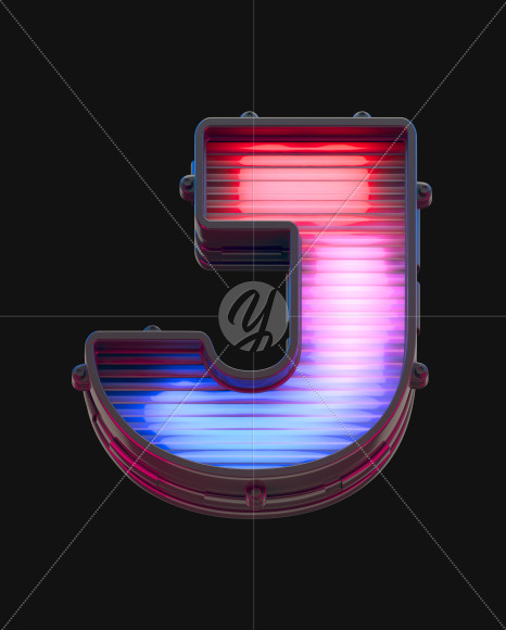 Letter J from Board light alphabet on Yellow Images Creative Fonts - S46110