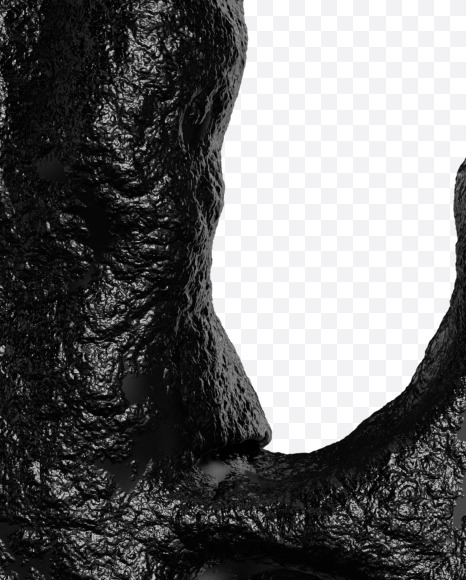 E uppercase from Black stone alphabet on Yellow Images Creative Fonts - S46361