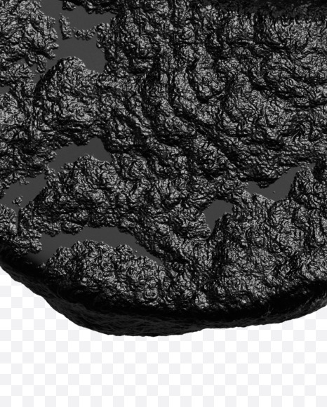 Q uppercase from Black stone alphabet on Yellow Images Creative Fonts - S46373