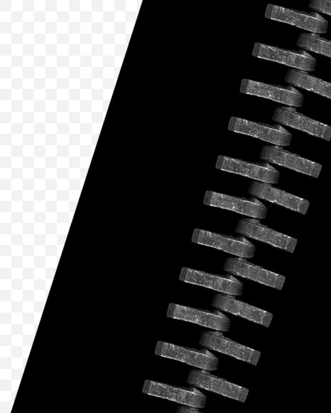 7 from Black Zipper Alphabet on Yellow Images Creative Fonts - S46591