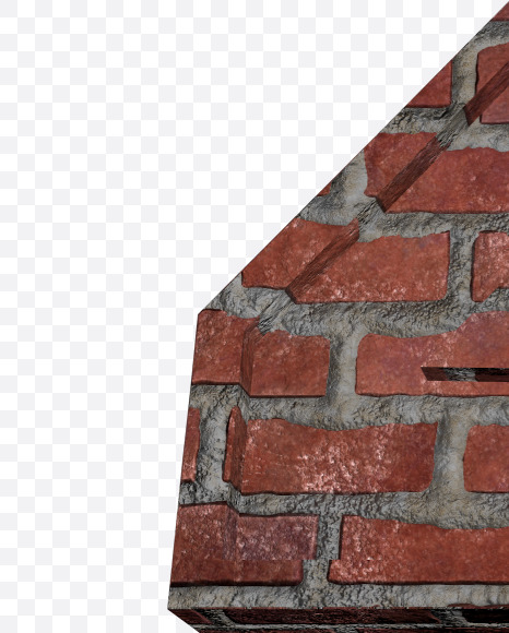 4 from BRICK ALPHABET SET on Yellow Images Creative Fonts - S46666