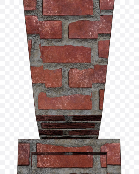 exclamation from BRICK ALPHABET SET on Yellow Images Creative Fonts - S46676