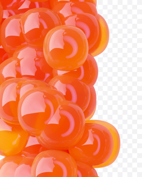 Letter N from Tasty Red Caviar on Yellow Images Creative Fonts - S48734