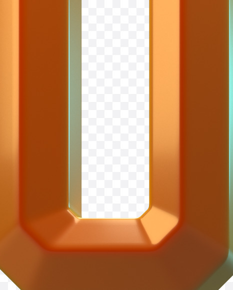 Letter O from Edged font on Yellow Images Creative Fonts - S48039