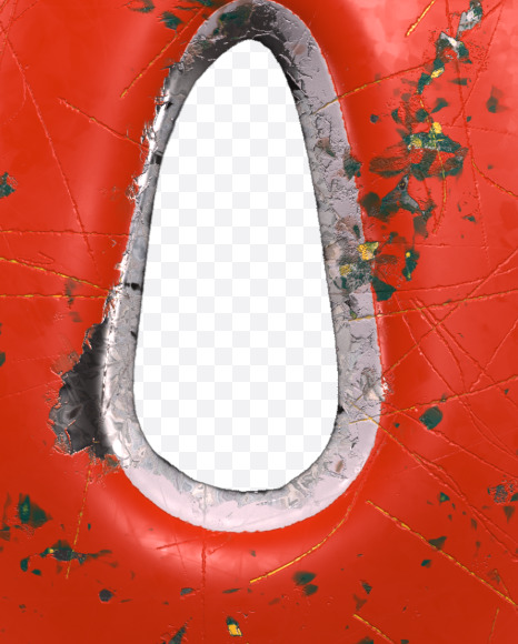 Letter A from Red brushed metal alphabet on Yellow Images Creative Fonts - S48283