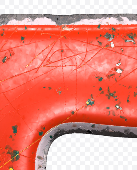 Letter E from Red brushed metal alphabet on Yellow Images Creative Fonts - S48287