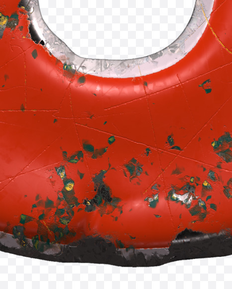 6 from Red brushed metal alphabet on Yellow Images Creative Fonts - S48315