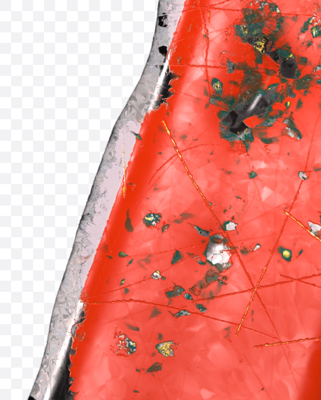 7 from Red brushed metal alphabet on Yellow Images Creative Fonts - S48316