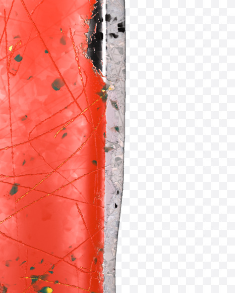 ! from Red brushed metal alphabet on Yellow Images Creative Fonts - S48321