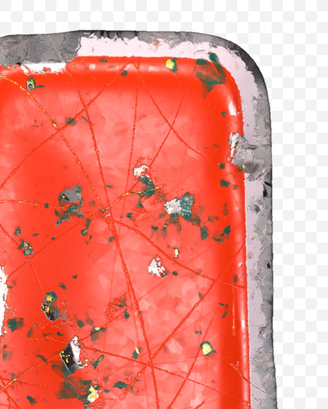 Letter U from Red brushed metal alphabet on Yellow Images Creative Fonts - S48303