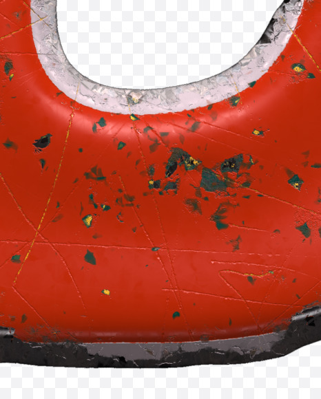 Letter D from Red brushed metal alphabet on Yellow Images Creative Fonts - S48286