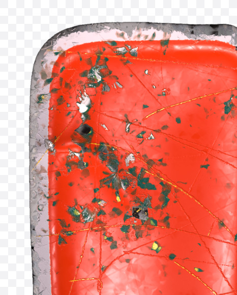 Letter H from Red brushed metal alphabet on Yellow Images Creative Fonts - S48290