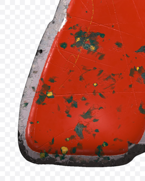 Letter X from Red brushed metal alphabet on Yellow Images Creative Fonts - S48306