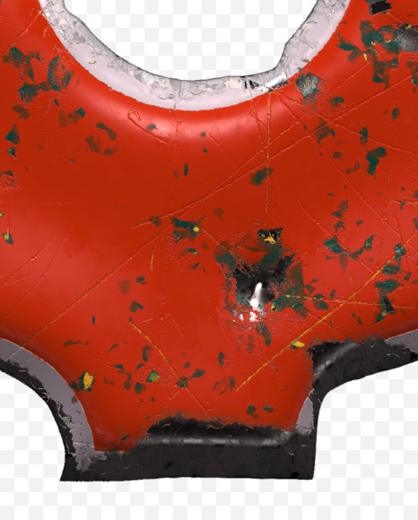 $ from Red brushed metal alphabet on Yellow Images Creative Fonts - S48319