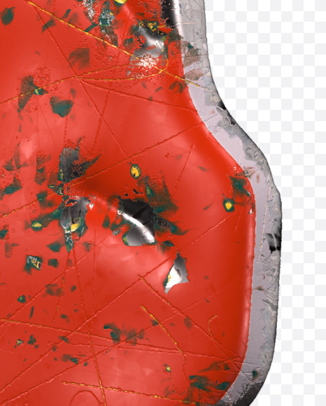 4 from Red brushed metal alphabet on Yellow Images Creative Fonts - S48313