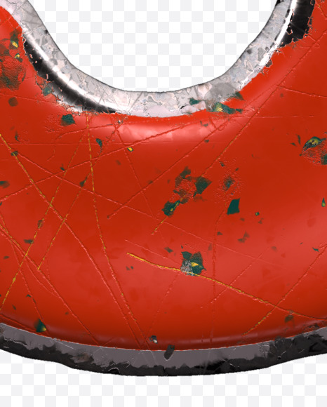 5 from Red brushed metal alphabet on Yellow Images Creative Fonts - S48314