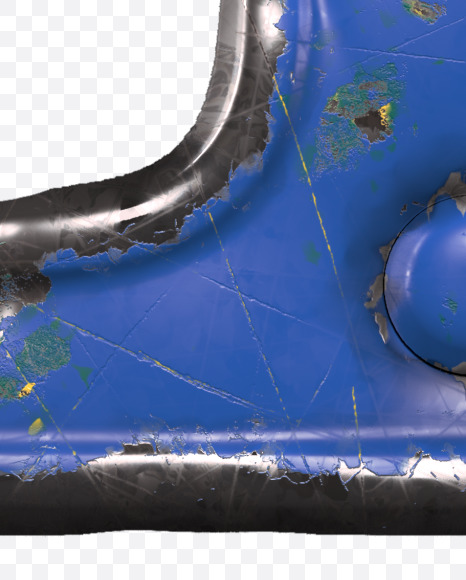 1 from Blue brushed metal Alphabet on Yellow Images Creative Fonts - S48565