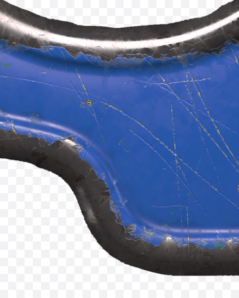 Letter Q from Blue brushed metal Alphabet on Yellow Images Creative Fonts - S48554