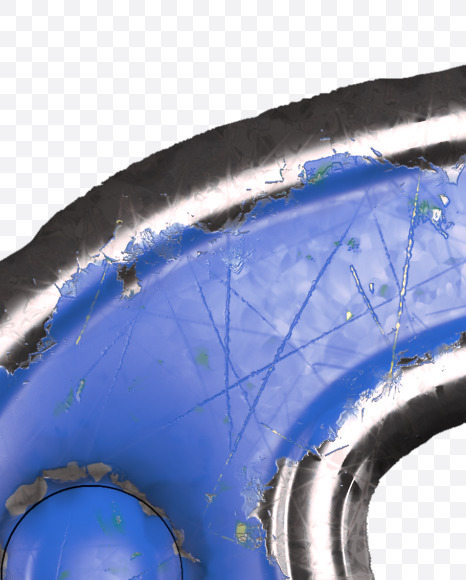 2 from Blue brushed metal Alphabet on Yellow Images Creative Fonts - S48566