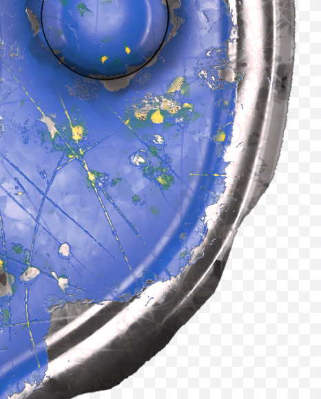 Letter R from Blue brushed metal Alphabet on Yellow Images Creative Fonts - S48555