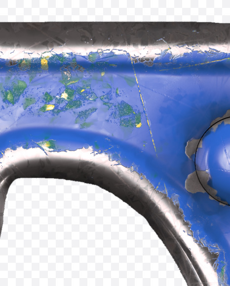 Letter T from Blue brushed metal Alphabet on Yellow Images Creative Fonts - S48557