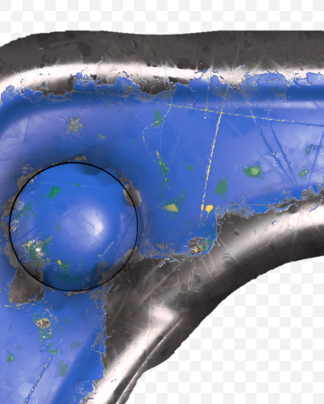 Letter Z from Blue brushed metal Alphabet on Yellow Images Creative Fonts - S48563