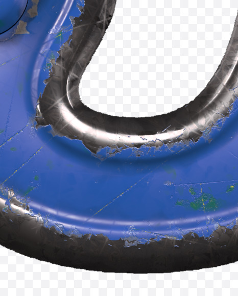 Letter J from Blue brushed metal Alphabet on Yellow Images Creative Fonts - S48547