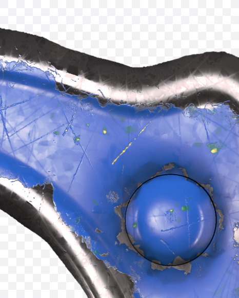 Letter G from Blue brushed metal Alphabet on Yellow Images Creative Fonts - S48544