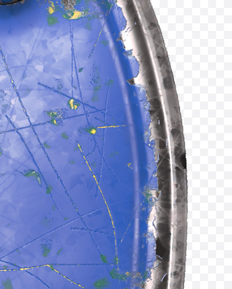 9 from Blue brushed metal Alphabet on Yellow Images Creative Fonts - S48573