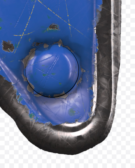 Letter N from Blue brushed metal Alphabet on Yellow Images Creative Fonts - S48551