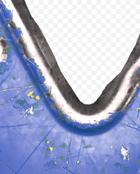 Letter Y from Blue brushed metal Alphabet on Yellow Images Creative Fonts - S48562