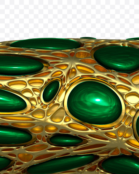 Letter Z from Gold and malachite Alphabet on Yellow Images Creative Fonts - S48614