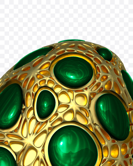 4 from Gold and malachite Alphabet on Yellow Images Creative Fonts - S48618