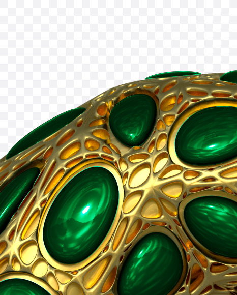 0 from Gold and malachite Alphabet on Yellow Images Creative Fonts - S48624