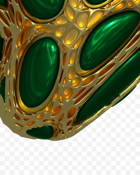 arrow from Gold and malachite Alphabet on Yellow Images Creative Fonts - S48625