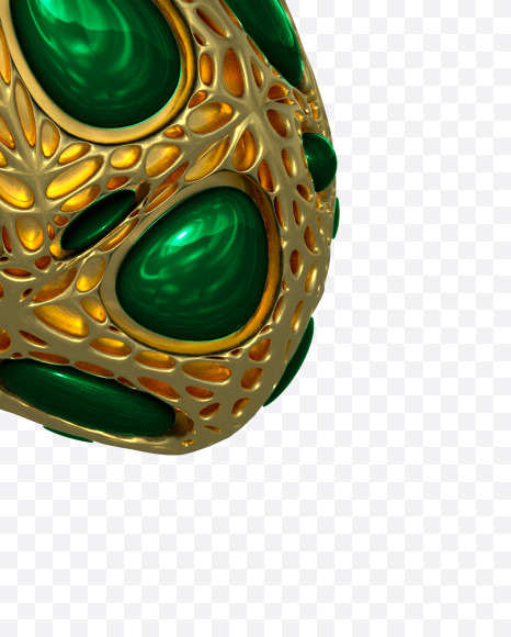 Letter X from Gold and malachite Alphabet on Yellow Images Creative Fonts - S48612